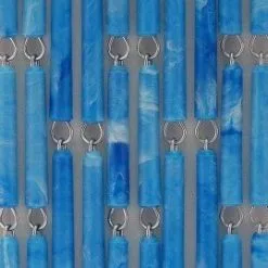 Vliegengordijn Op Maat: Hulzen Blauw Gevlekt Verspringen (kant En Klaar)