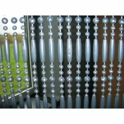 Overige Merken Vliegengordijn Kralen Perla Grijs 90x220cm (90 Strengen) -Krale Gordijn Winkel 1979367483 1