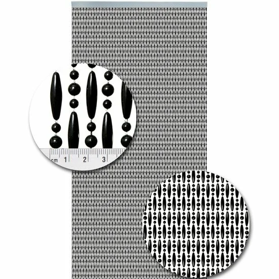 Overige Merken Vliegengordijn Kralen Zwart 90x210cm 4 Overige Merken Vliegengordijn Kralen Zwart 90x210cm - Afbeelding 2