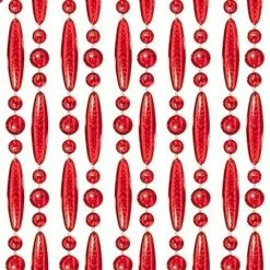 Overige Merken Vliegengordijn Kralen Rood Transparant 90x210cm